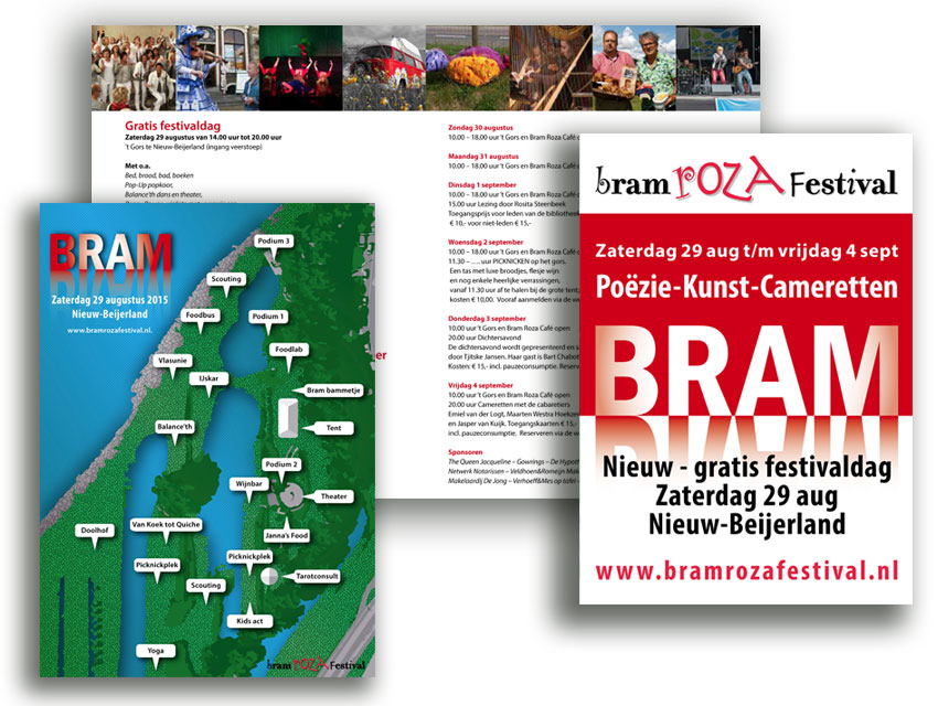 Folder met het volledige programma Bram Roza Festival 2015